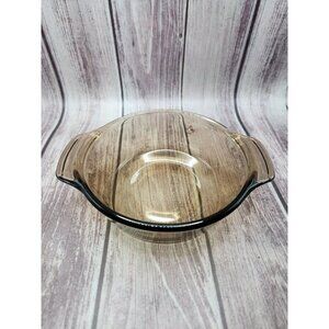 Vintage Lovenware 12oz. Casserole Glass Baking Dish Bowl- Smoke Amber 1072
